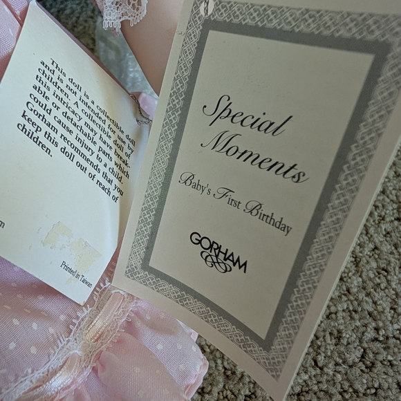 Pink Porcelain Doll with Lace Dress - Picture 4 of 9